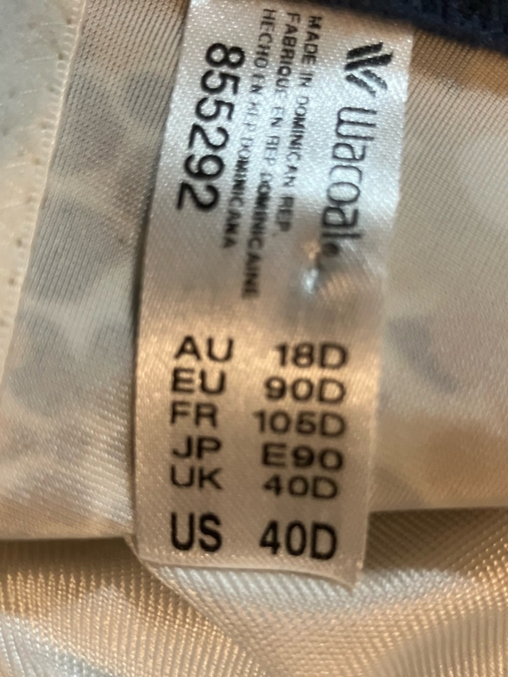 Wacoal 40D Floral Underwire Bra NWOT - Picture 6 of 6